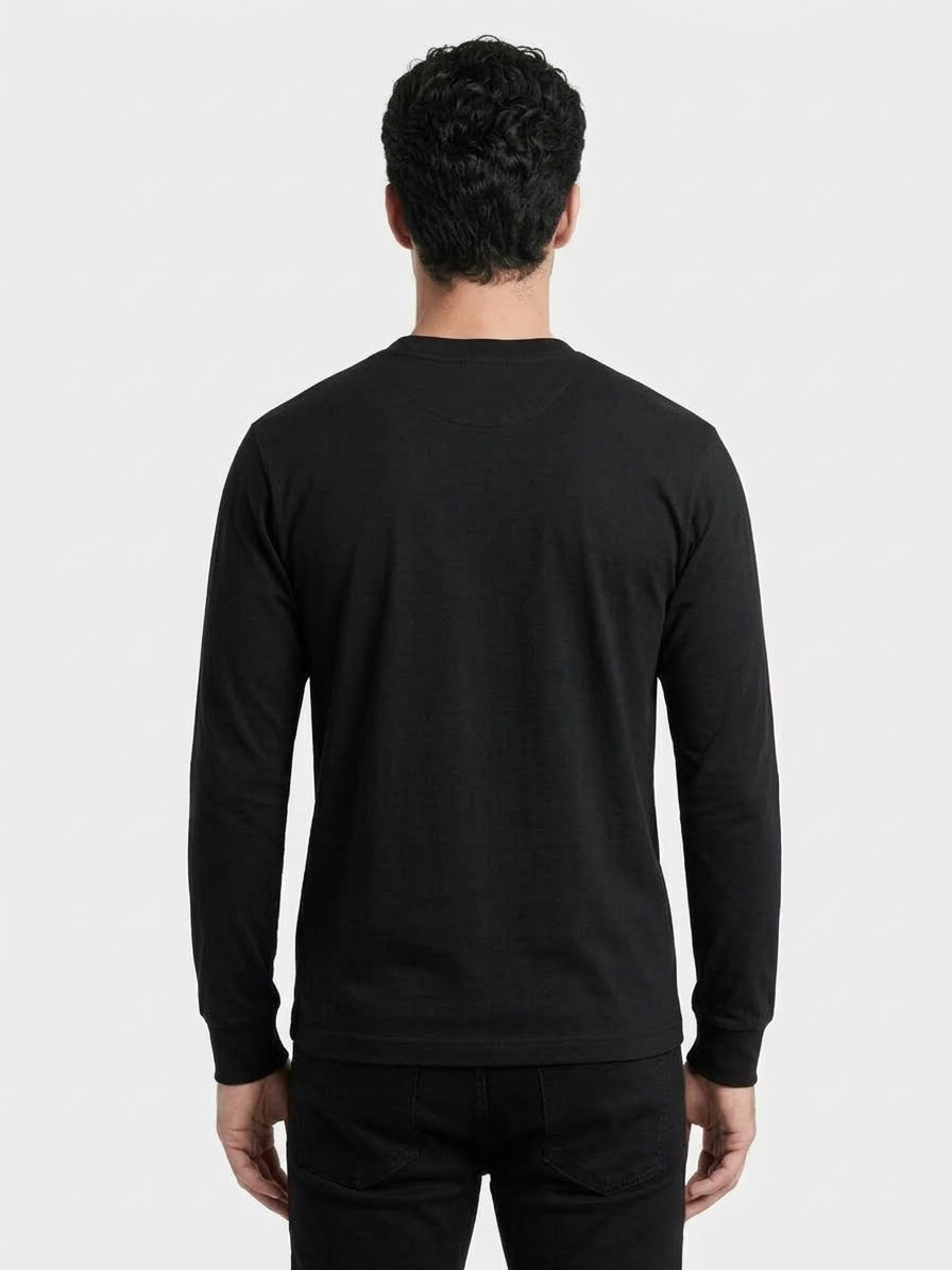 PLAYERA MANGA LARGA 100% ALGODON DE 200 GSM