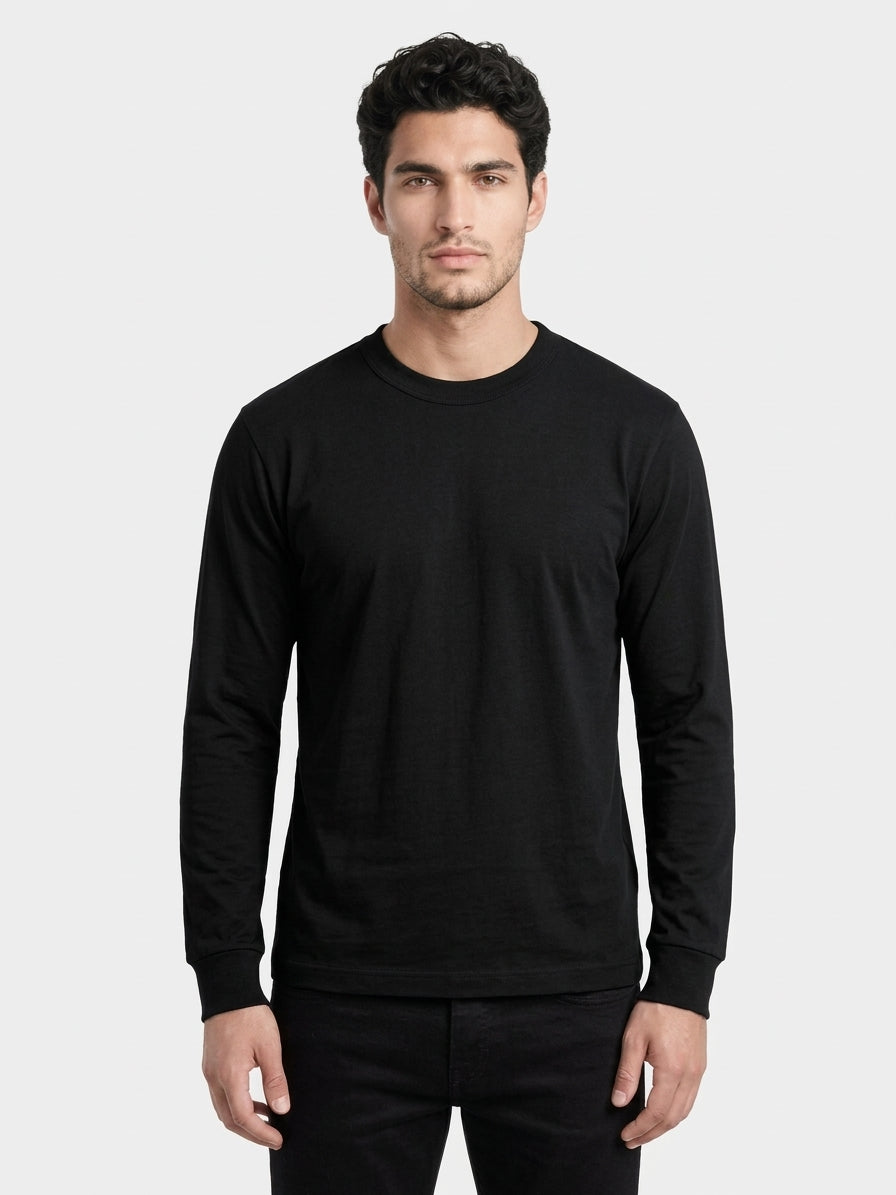 PLAYERA MANGA LARGA 100% ALGODON DE 200 GSM