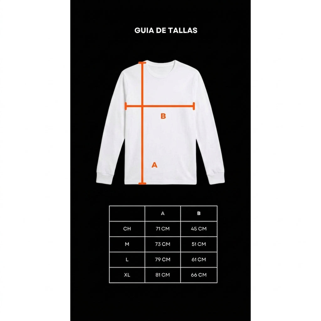 PLAYERA MANGA LARGA 100% ALGODON DE 200 GSM
