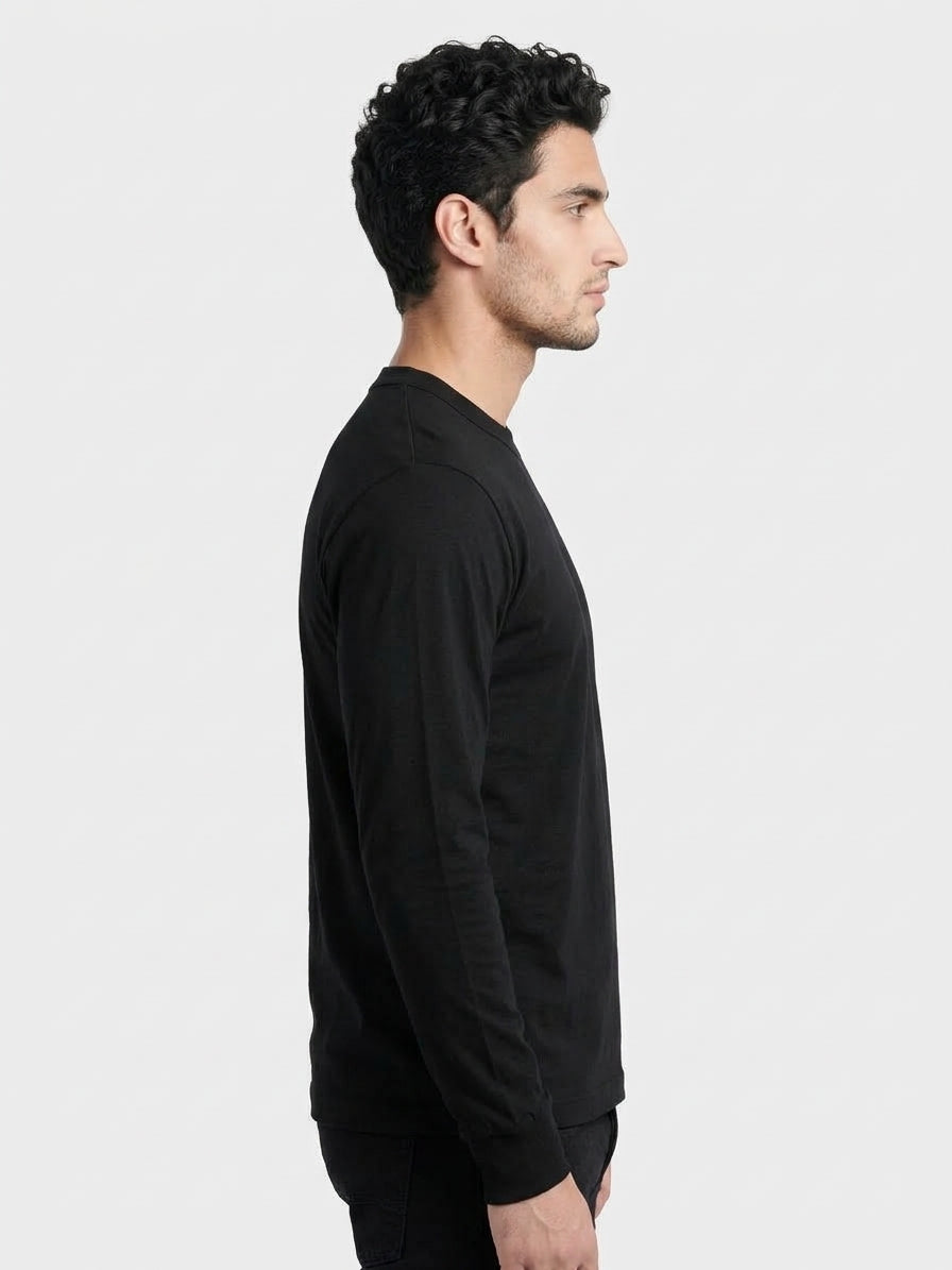 PLAYERA MANGA LARGA 100% ALGODON DE 200 GSM
