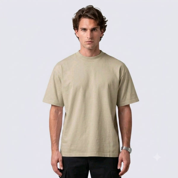 SEMI OVERSIZE 300 GSM ALGODÓN JERSEY CAPUCCINO