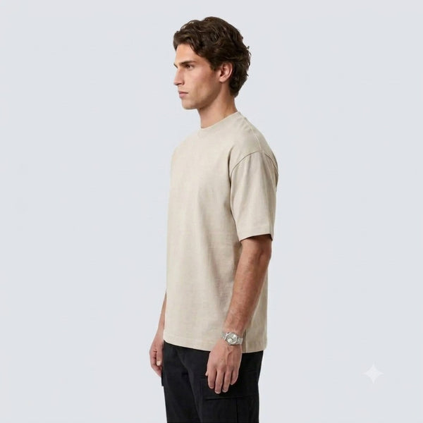 SEMI OVERSIZE 300 GSM ALGODÓN JERSEY CAPUCCINO