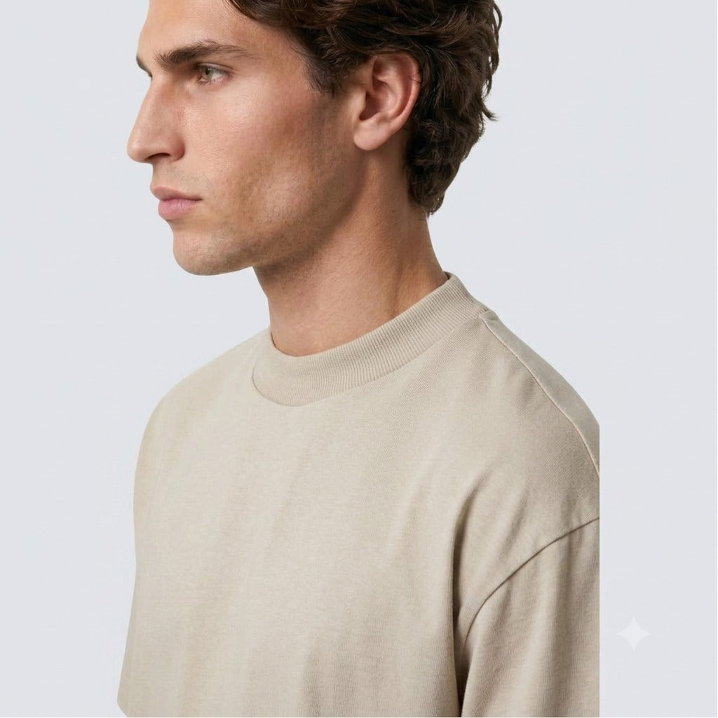 SEMI OVERSIZE 300 GSM ALGODÓN JERSEY CAPUCCINO