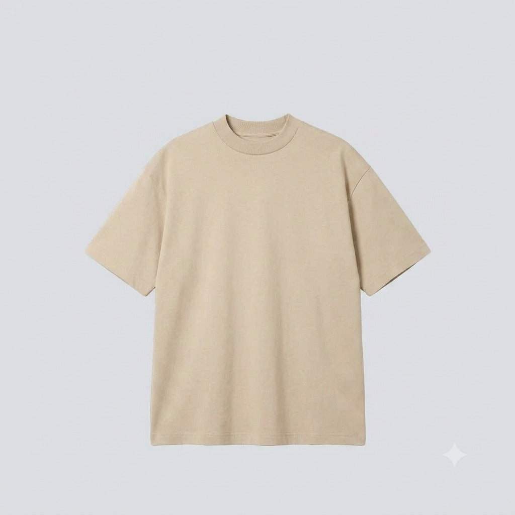SEMI OVERSIZE 300 GSM ALGODÓN JERSEY CAPUCCINO