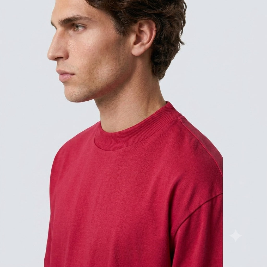 SEMI OVERSIZE 300 GSM ALGODÓN JERSEY ROJO