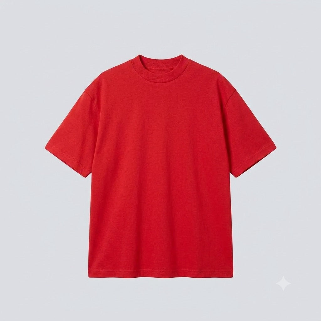 SEMI OVERSIZE 300 GSM ALGODÓN JERSEY ROJO
