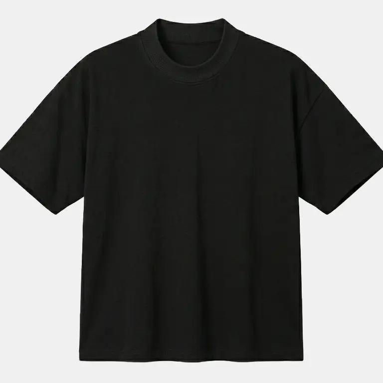 SEMI OVER 300G ALGODÓN JERSEY NEGRO