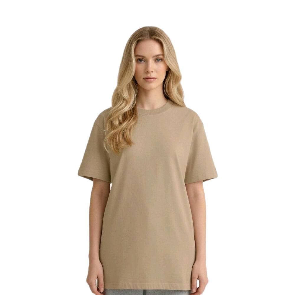PLAYERA CORTE OVER PARA MUJER 230G NEGRO