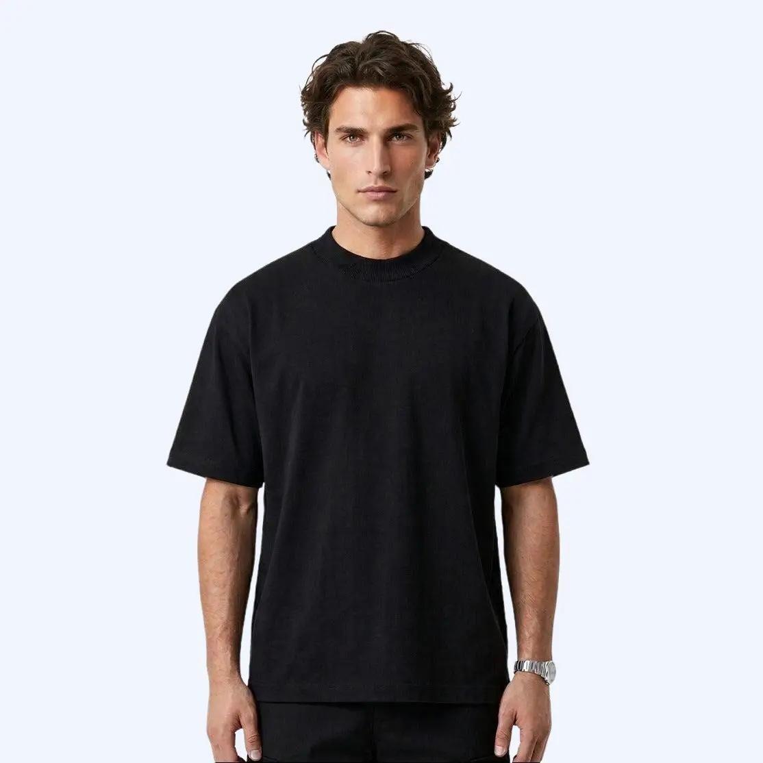 SEMI OVER 300G ALGODÓN JERSEY NEGRO