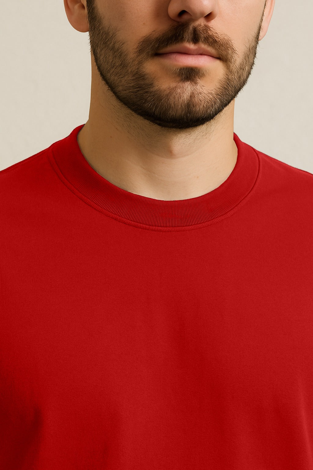 PLAYERA ROJA REGULAR FIT 200 GRAMOS