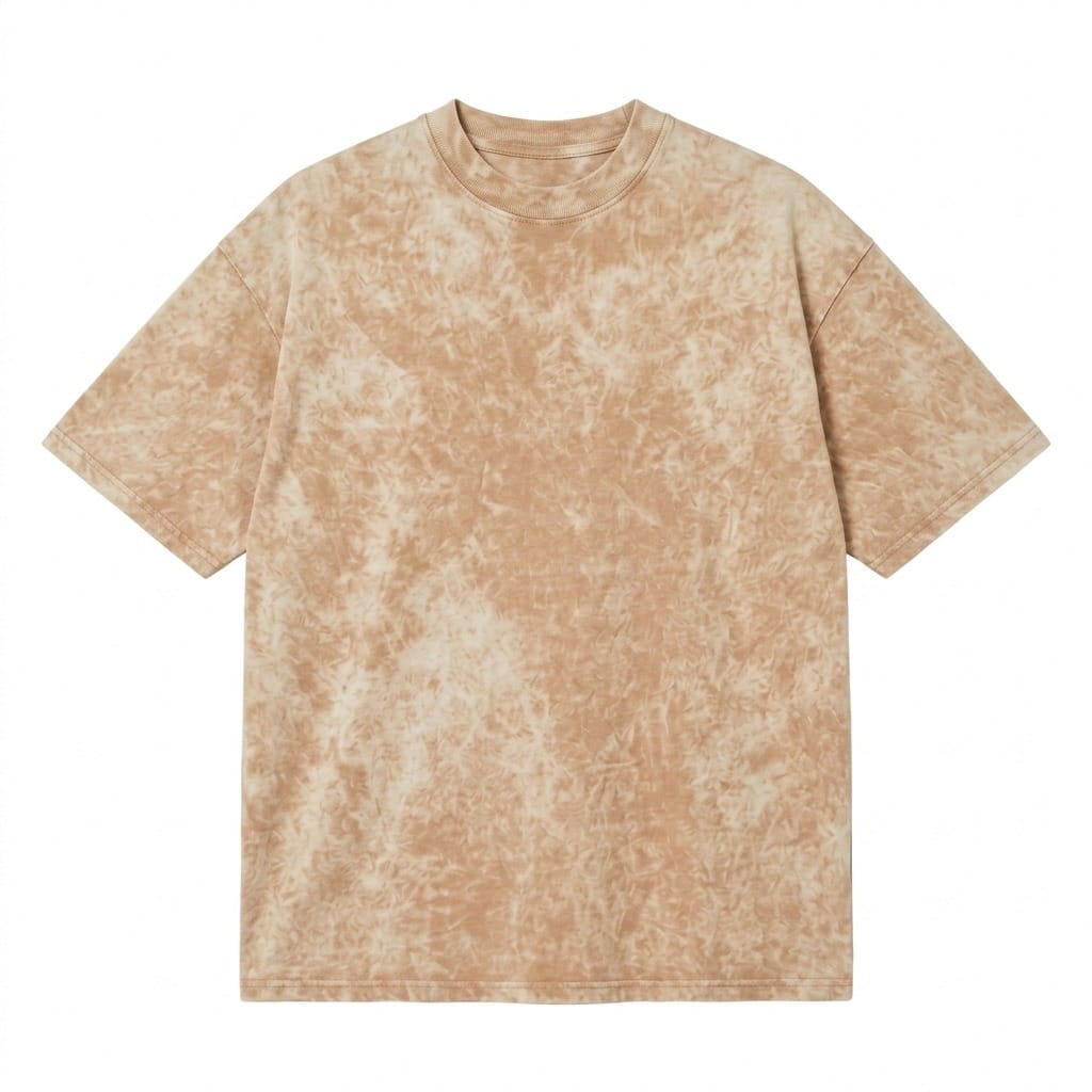 PLAYERA ACID WASH COCOA, OVER 230 GR