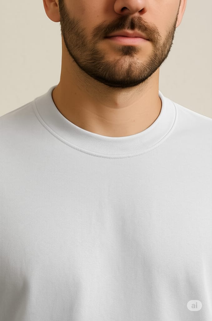 PLAYERA BLANCA REGULAR FIT 200 GRAMOS