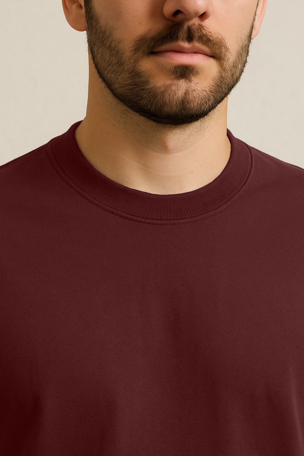 PLAYERA VINO REGULAR FIT 200 GRAMOS