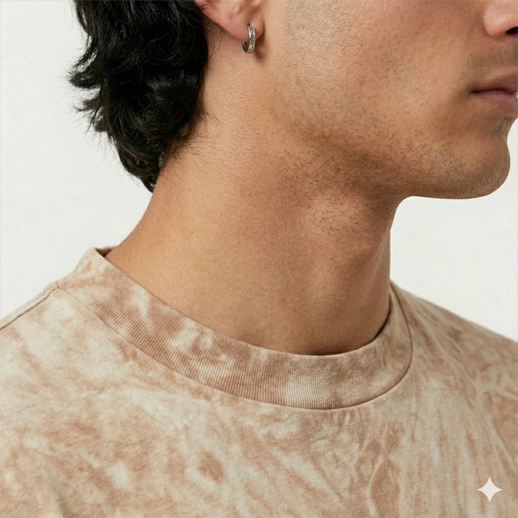 PLAYERA ACID WASH COCOA, OVER 230 GR