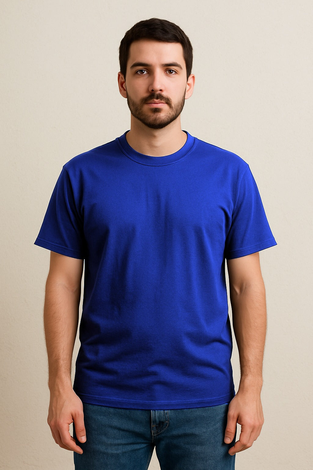 PLAYERA AZUL ROYAL REGULAR FIT 200 GRAMOS