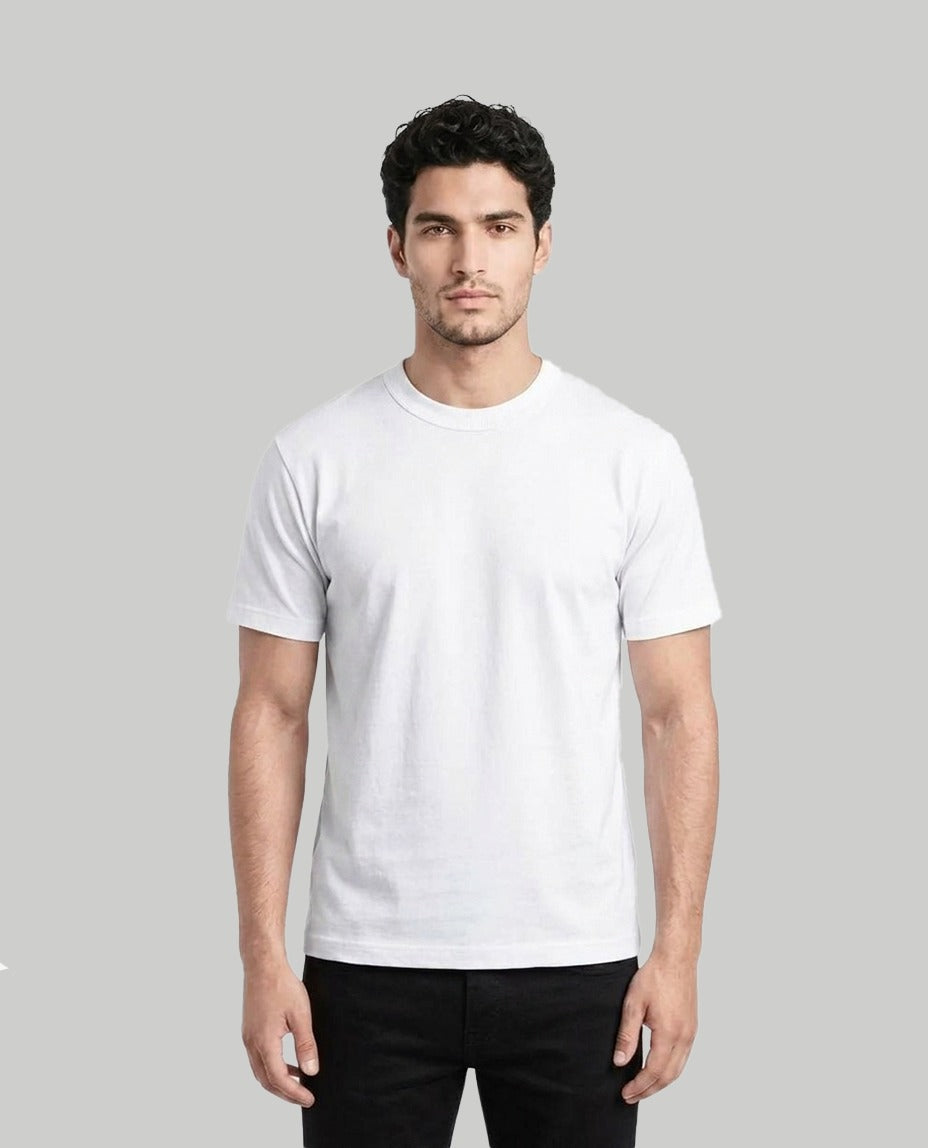 Paquete de 5 playeras, 100% algodon corte regular unisex