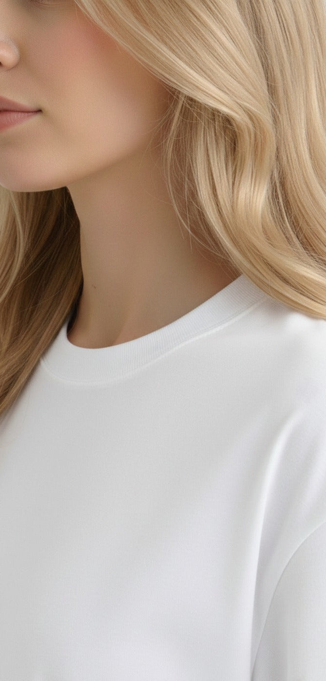 PLAYERA CORTE OVER PARA MUJER BLANCO 230G